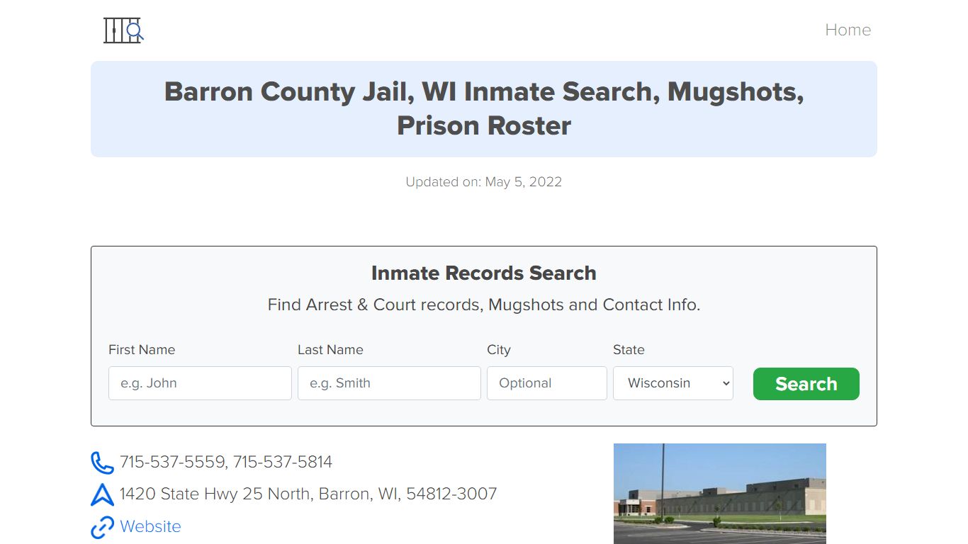 Barron County Jail, WI Inmate Search, Mugshots, Prison Roster